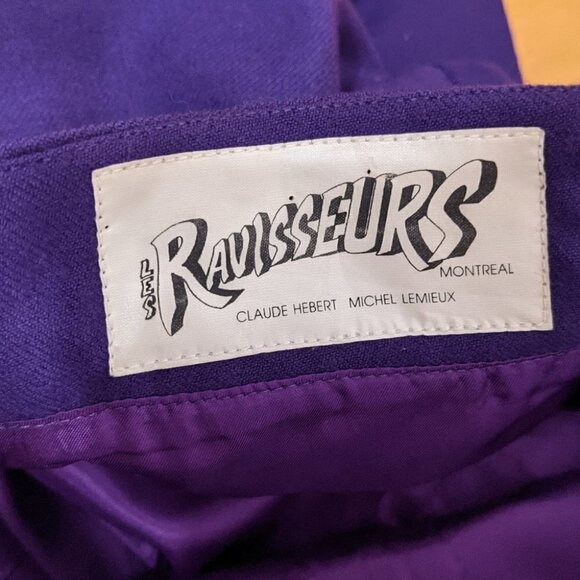LES Ravisseurs Wool purple pensil skirt size 12 @K - Picture 5 of 11